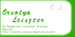 orsolya leiszter business card